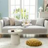 Four Seasons Universal Cotton Quilted Embroidered Annual Ring Sofa Cushion Modern Simple Solid Color Fabric Sofa Cushion Towel