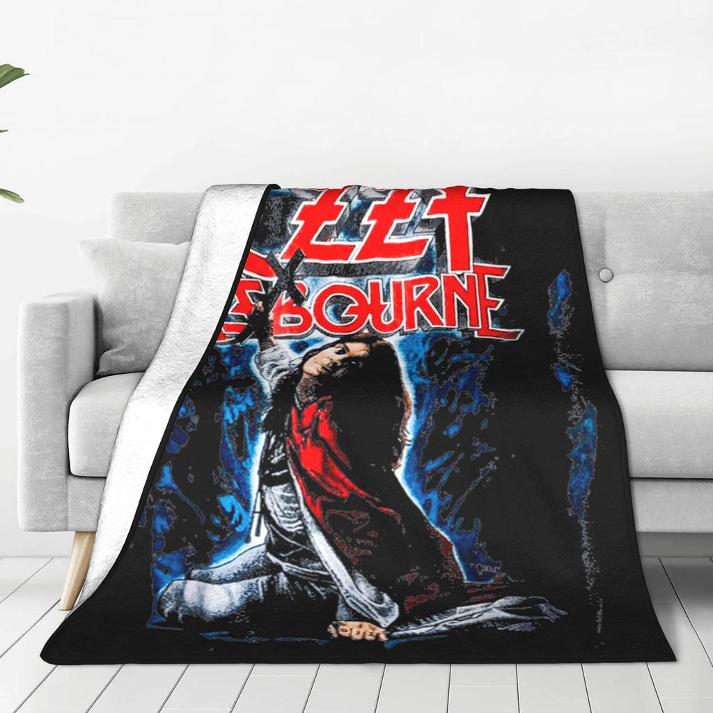 Ozzy Osbourne Decke Flanell Vintage Warm Überwurfdecke für Bettwäsche Wohnzimmer Frühling Herbst,