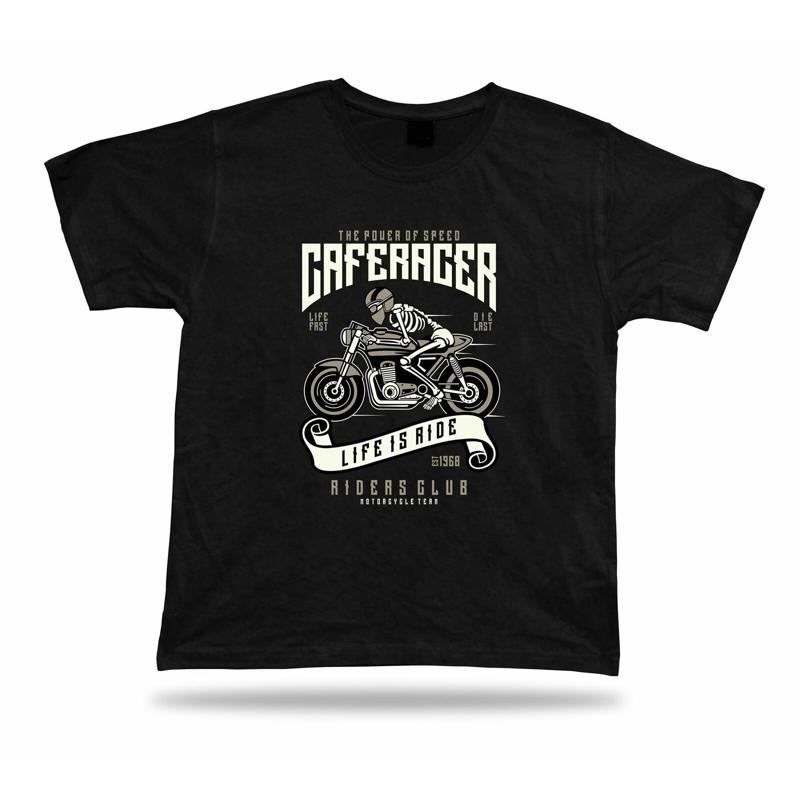 Speed of Caferacer Life Is Ride Awesome Cool Design Unique T Shirt Tee Design