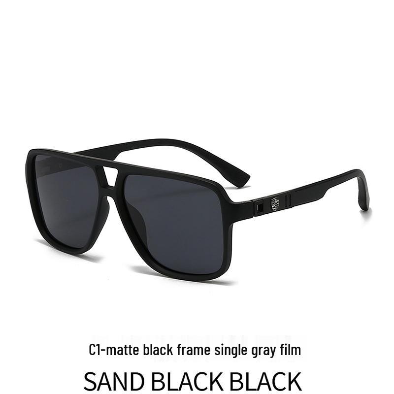 New Classic Men's Polarized Sunglasses with Spring Hinges for Outdoor, Driving, and Fishing Activities.