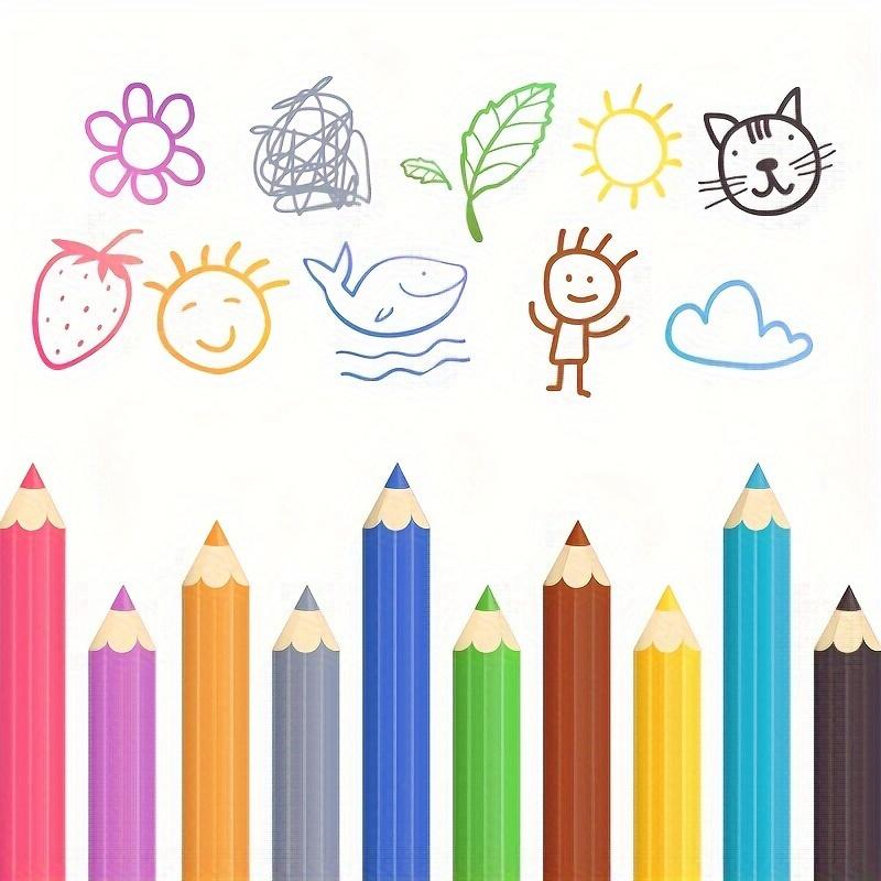 Fun Crayon Wall Stickers with Hand-Drawn Designs Wall Decoration Creative Wall Decals Home Decoration Accessories