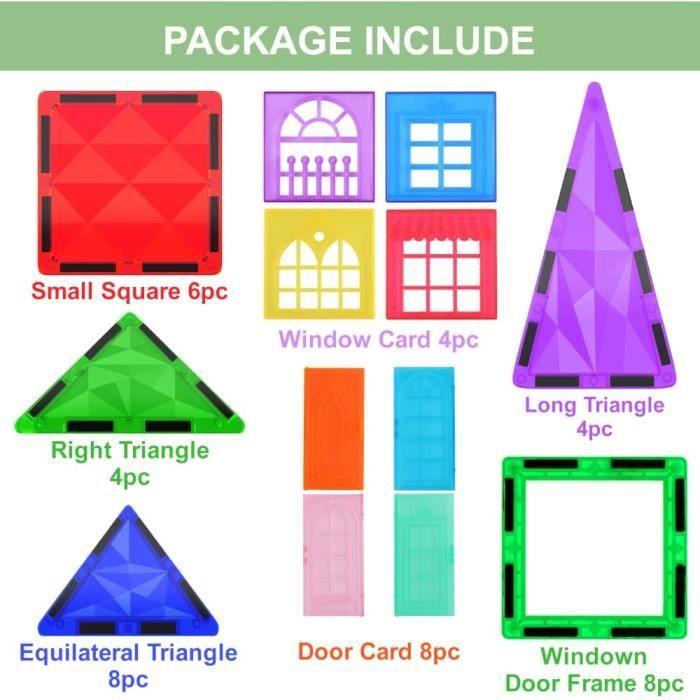 Jouet éducatif - DESIRE DELUXE - Briques Magnétiques - 42 pièces - Multicolore - À partir de 3 ans