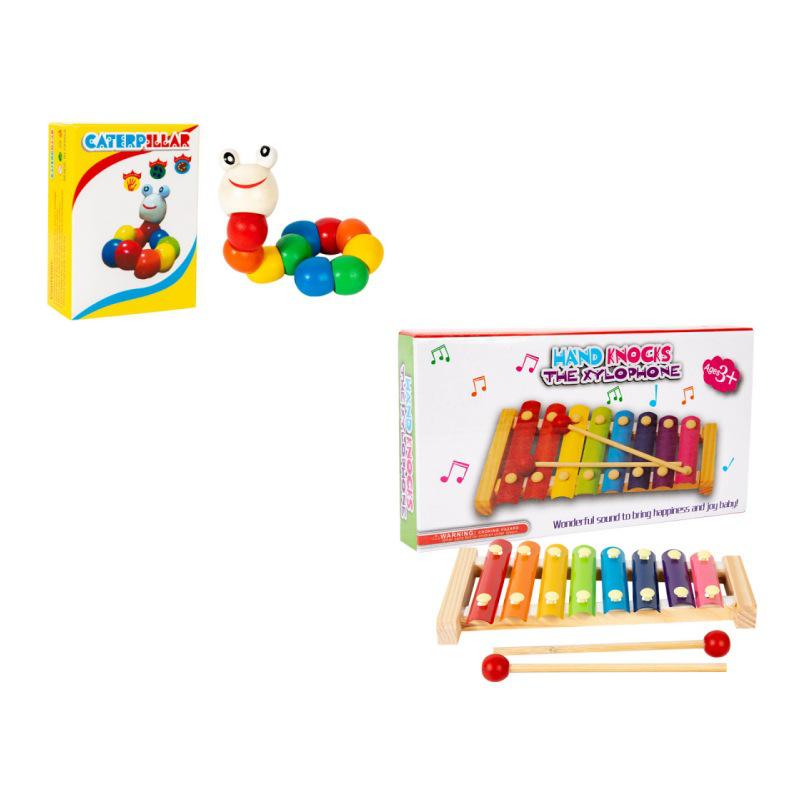 Montessori Holzxylophon Musikset für Kinder - 8-Ton Lernspielzeug für Mädchen & Jungen