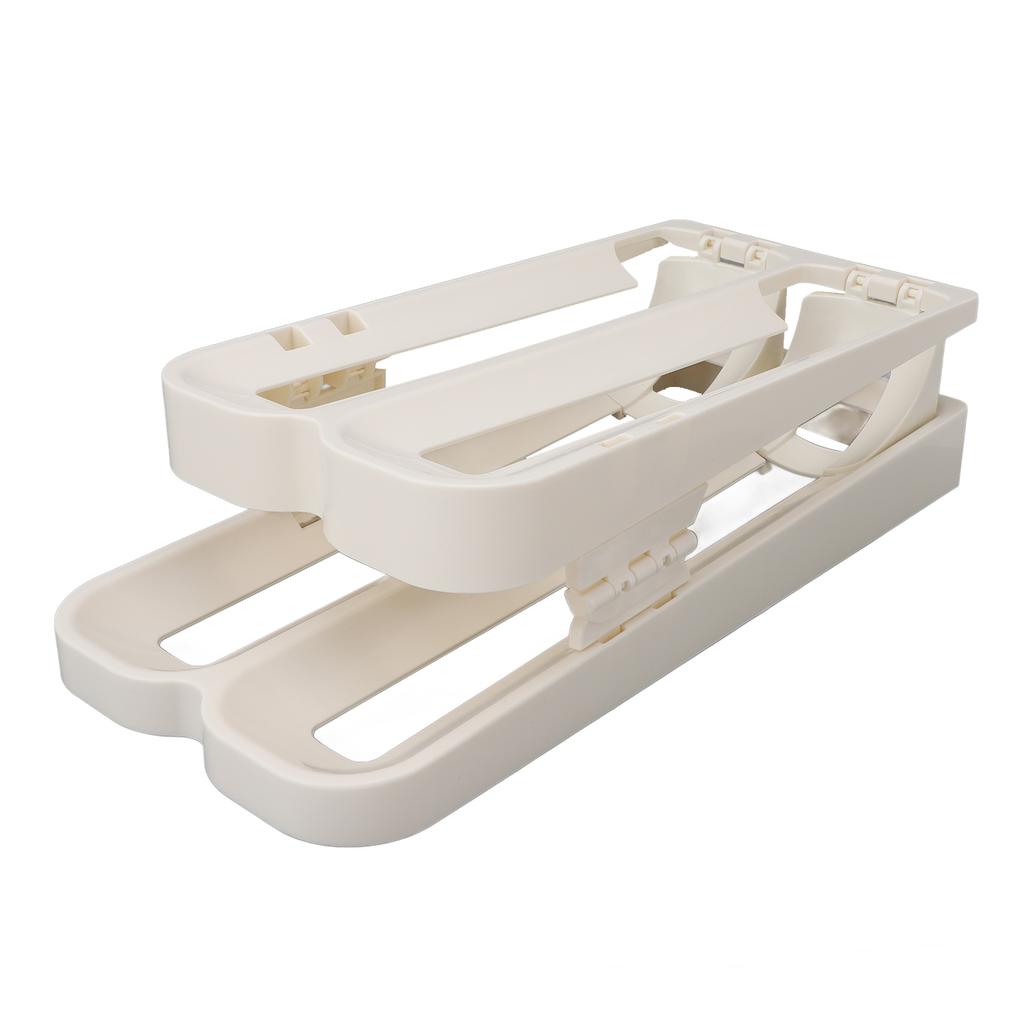 Refrigerator Eggs Dispenser Space Saving Foldable Rolling Fridge Egg Organizer for Home