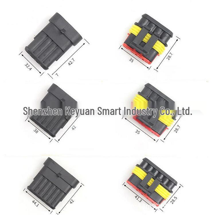1.5 Series Automotive Waterproof AMP Male/Female Connector Plug: Available In 1-6 Holes