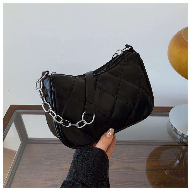 Einfacher Diamantstickfaden neuer lässiger Modetrend einzelne Schulter tragbare Damen Achseltasche