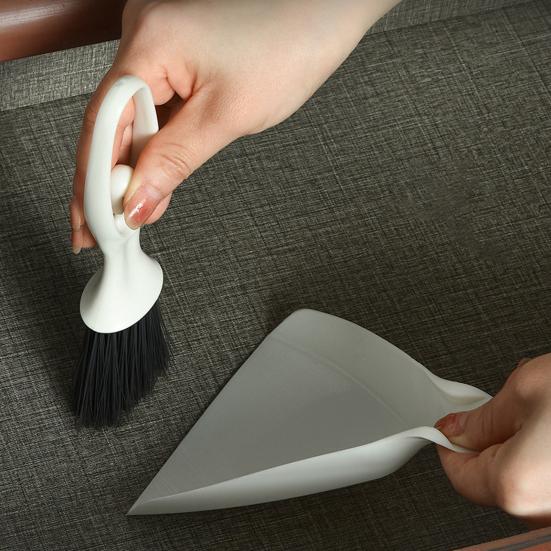 Σετ Βούρτσες Καθαρισμού 2 Τεμαχίων/Σετ Τρίχες Υψηλής Πυκνότητας Σκουπάκι Συμπαγές Μέγεθος Ελαφρύ Σκουπάκι με Φτυαράκι Φορητό Κιτ Καθαρισμού