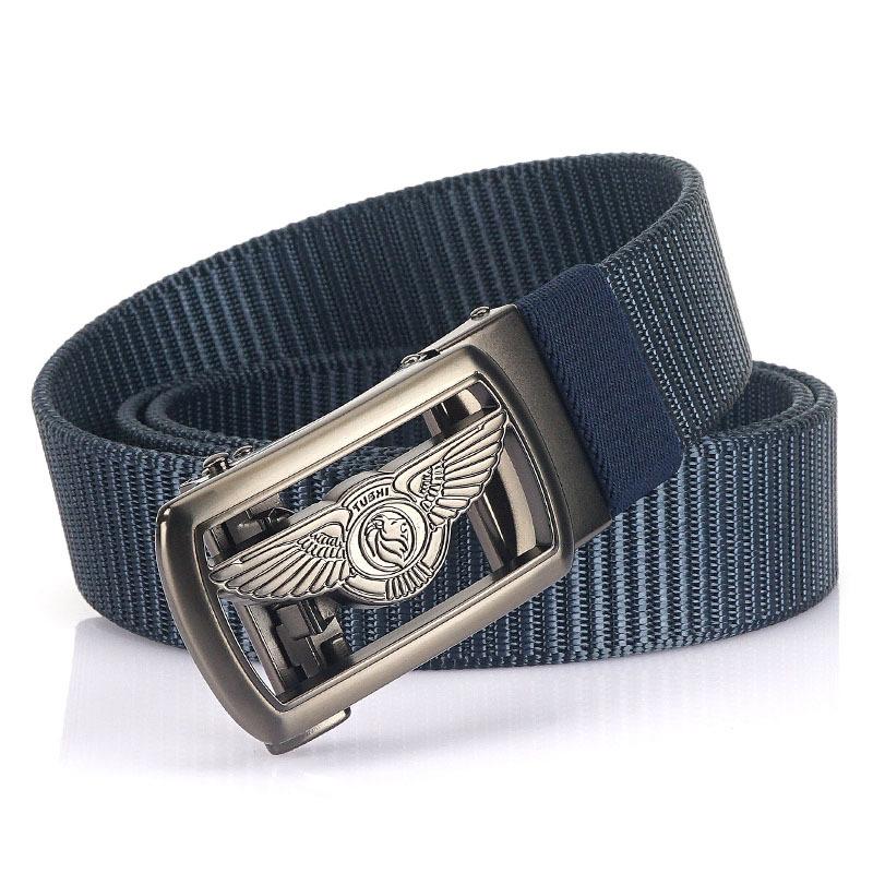 Noua centură pentru navetă pentru bărbați cu centură de nailon cu cataramă automată, centură groasă versatilă pentru petrecerea timpului liber în aer liber