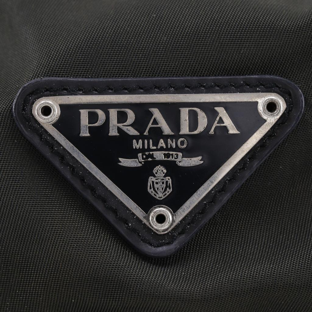 PRADA Backpack Daypack khaki Nylon Women Used