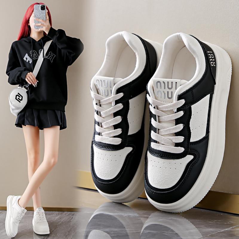 

Women s Vulcanized Shoes New Style Fashionable Round Toe Comfortable Thick Sole Designer Outdoor Women s Casual Sports Shoes 37