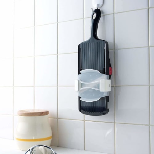 Shimomura Kougyou Japanese-made Professional Grade Slicer with Thickness Adjustment, 3 Thickness Settings (1mm / 1.5mm / 2mm), Holder Included, Onion