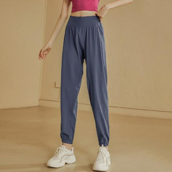 High Waist Quick Dry Women's Joggers - Elastic Waist, Loose Fit Yoga & Running Pants