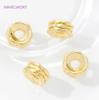 18K Gold Plated Round Spacer Beads,Separator For Beads,Brass Beads For Bracelet Making DIY Beading Jewelry Making Accessories