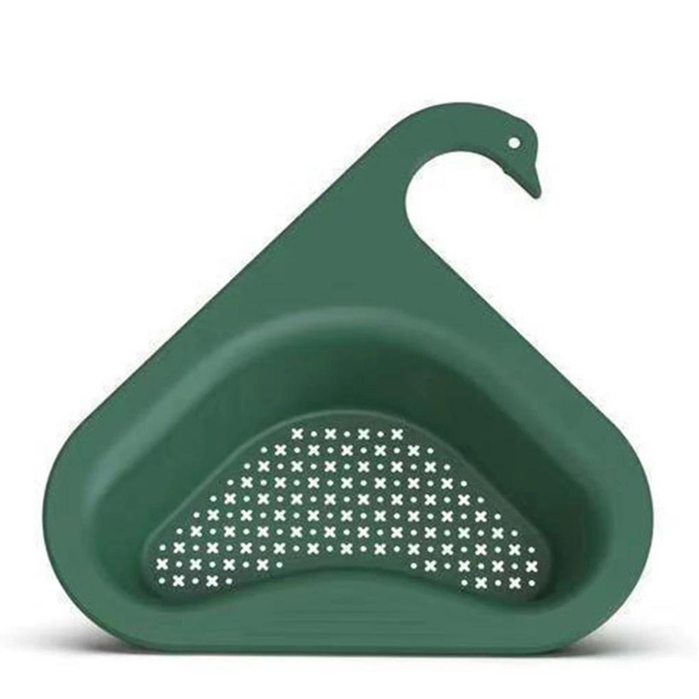 

2 шт. раковина, сливная корзина в форме лебедя, бытовая кухонная без перфоратора мойка овощей, многофункциональная треугольная пластиковая стойка для бассейна, фильтр для воды темно-синий