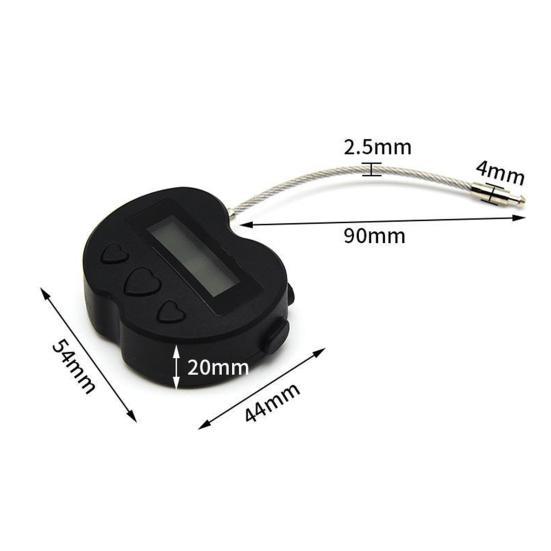 1 Set Smart Time Lock Long Battery Life Love Heart Shape Rechargeable Bondage Timer Couples Accessories for Home