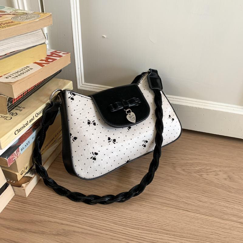 

Нишевая дизайнерская сумка женская новая летняя универсальная сумка-мессенджер на плечо под мышку чёрный