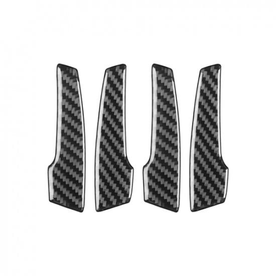 4x Black Real Carbon Fiber Interior Door Handle Cover Trim For Pontiac G8 08-09