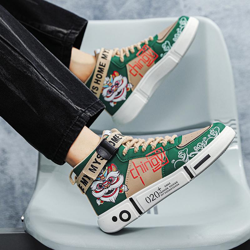 Fashion New Fall Women Men Sports Casual Shoes Fashion Female High Top Tennis Sneakers Platform Flat Running Street Style Vulcanize Shoe