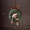 New 3D Design Christmas Tree Hanging Decor Vintage Santa Claus Resin Hanging Ornament Exquisite Holiday Party Pendant Window