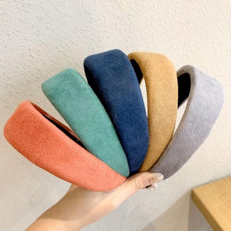 suede colored headband Yellow