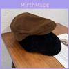 Classic Solid Corduroy Color Beret Cap With Warmth Sunshade For Gift Winter