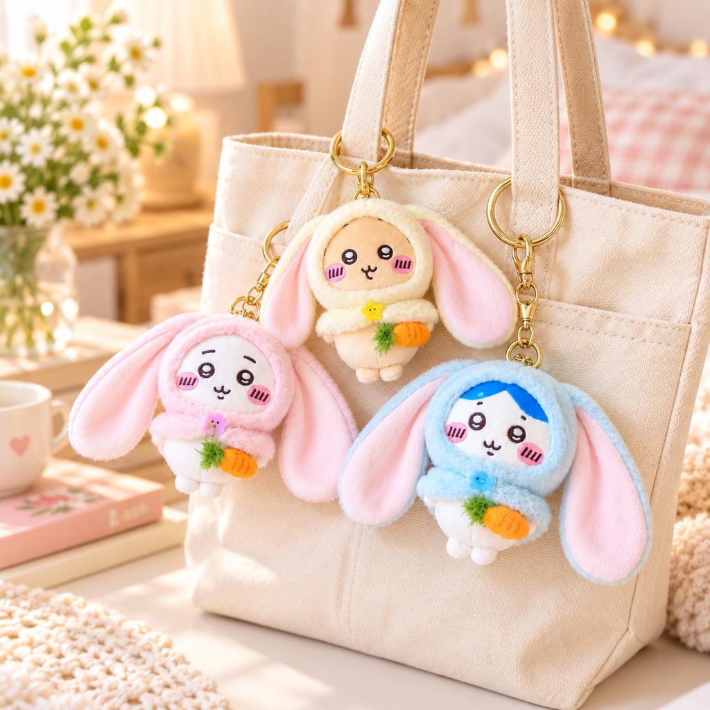 Plush Keychain, Cute and Soft Stuffed Animal Bag Charm Pendant for Bags