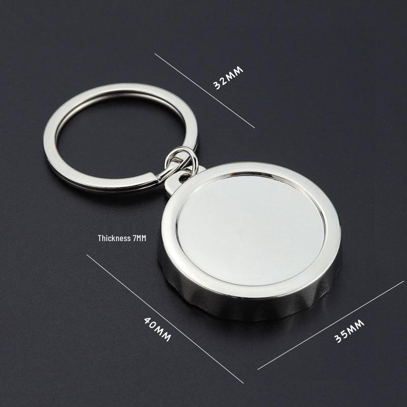 Multifunctional Metal Keychain: Glasses and Beer Bottle Opener Pendant Gift.