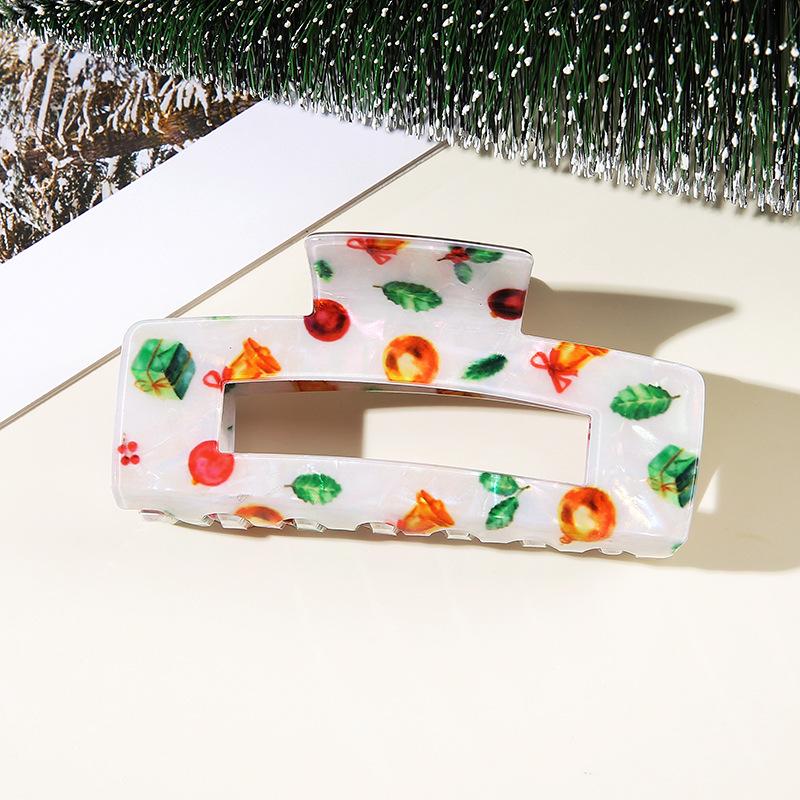 Shining Girl Christmas Floral Claw Clip - High-End Holiday Hair Accessory