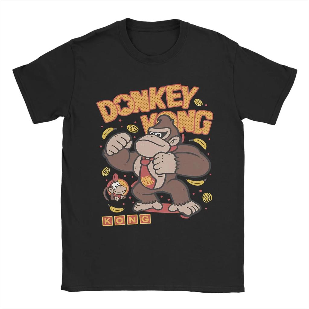 2026 New Fashion Funny Donkey Kong Video Games High Quality Soft T Shirts Men's O-neck Short Sleeve Tops Cotton Summer Tops Y2K