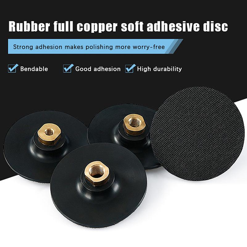 3Inch 4Inch Rubber Backing Pad M10 M14 M16 Thread Polishing Grinding Disc Backing Pad For Angle Grinder Polishing Disc Pad