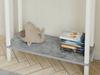 Konsola Loft Z Półką 80X30X80 Cm Metalowa Biała Do Przedpokoju