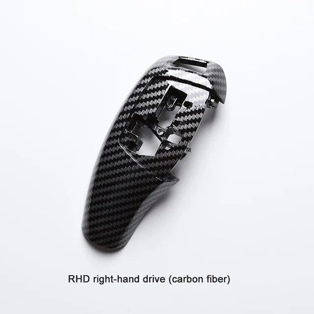 Auto LHD RHD Gear Shift Cover For BMW F10 F30 Head Knob Shifter Lever Interior Accessories Genuine Carbon Fiber 6 Colors