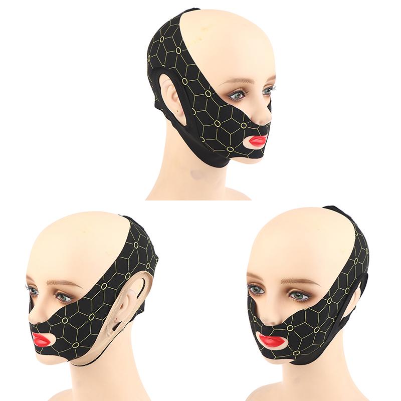 Elastic V Shaped Mask Strap Double Press Face Sculpting Mask Double-Chin Reducer Face Slimming Bandage Jawline Face Lift Devices