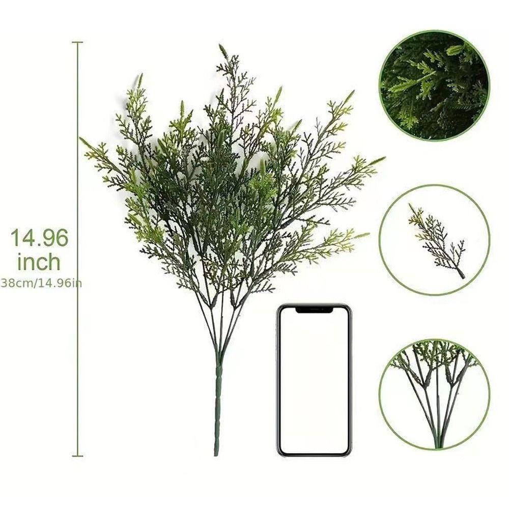 Echt aussehende künstliche Zedernblüten Pflanzen DIY Deko Geschenk Elegante künstliche Zedernpflanzen UV-beständig Realistische künstliche Kiefernzweige