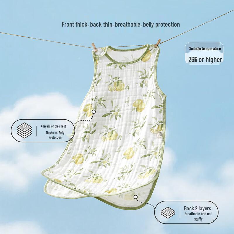 TONGTAI Baby Sleeveless Summer Cotton Sleeping Bag