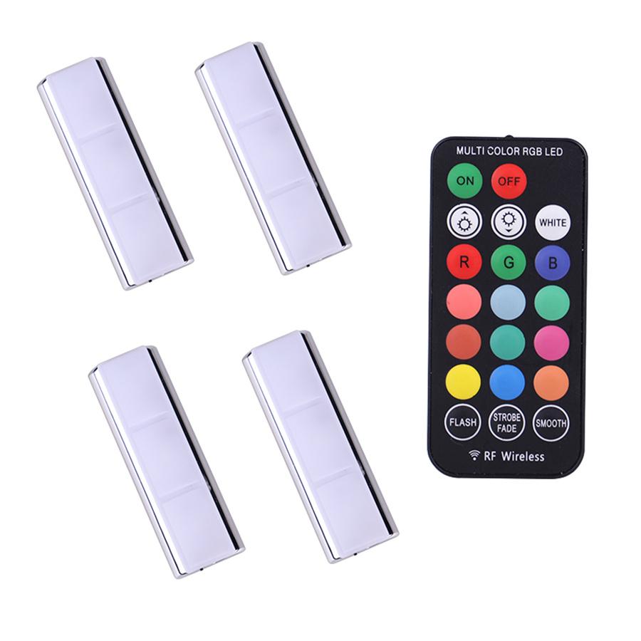 1 Set Car RGB LED Internal EnvironmentWireless Decorative Light Remote Control