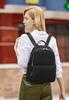 [manukori] Backpack for Women and Girls, Nylon, Waterproof, Lightweight, Popular, Silver Zipper