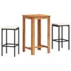 Vidaxl 3-Cz. Black Garden Bar Furniture Set