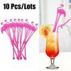 10 Pcs/PACK Flamingo Art Cocktail Swizzle Sticks Drink Stirrer Coffee Muddler Puddler Coffee Scoop