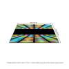 Tuniu Colorful Rainbow Striped Geometric Rug Mat for Living Room Bedroom Kitchen Floor Decor