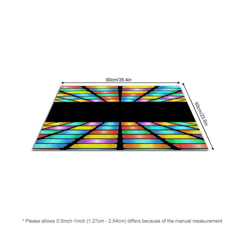 Tuniu Colorful Rainbow Striped Geometric Rug Mat for Living Room Bedroom Kitchen Floor Decor