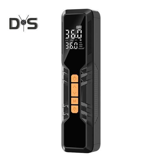 

Накачка шин Портативный воздушный компрессор со светодиодной подсветкой Цифровой дисплей Бесщеточный двигатель Малошумный перезаряжаемый беспроводной насос для накачивания шин чёрный