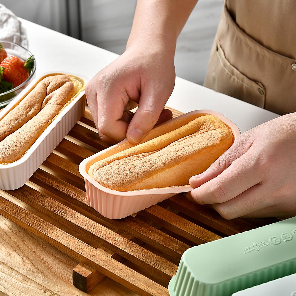 6Pcs Mini Loaf Baking Pans Household Rectangle Silicone Baking Box Non Stick Cake Pan DIY Bread Mold Baking Tray Bakeware