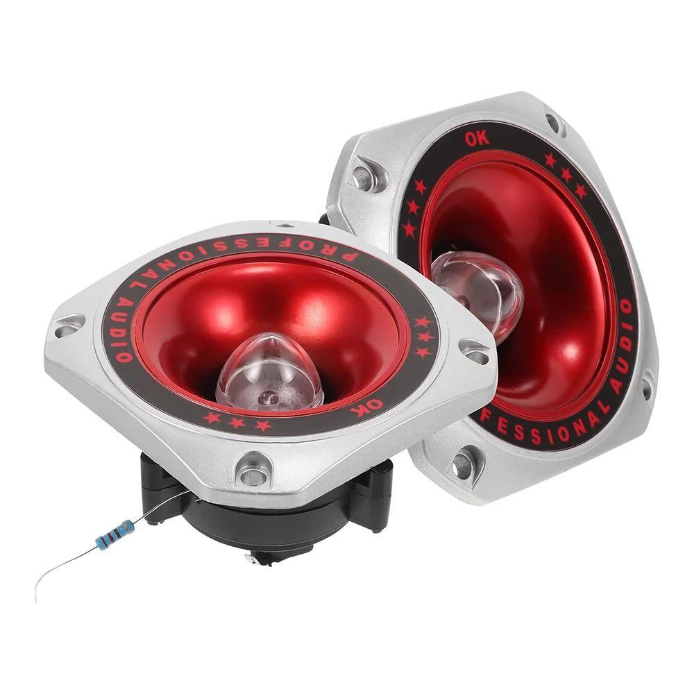 1/2Pcs Durable with Color Light Speaker Tweeter 100W 3" Piezo Tweeters Horn Piezoelectric Speaker Buzzer for Head