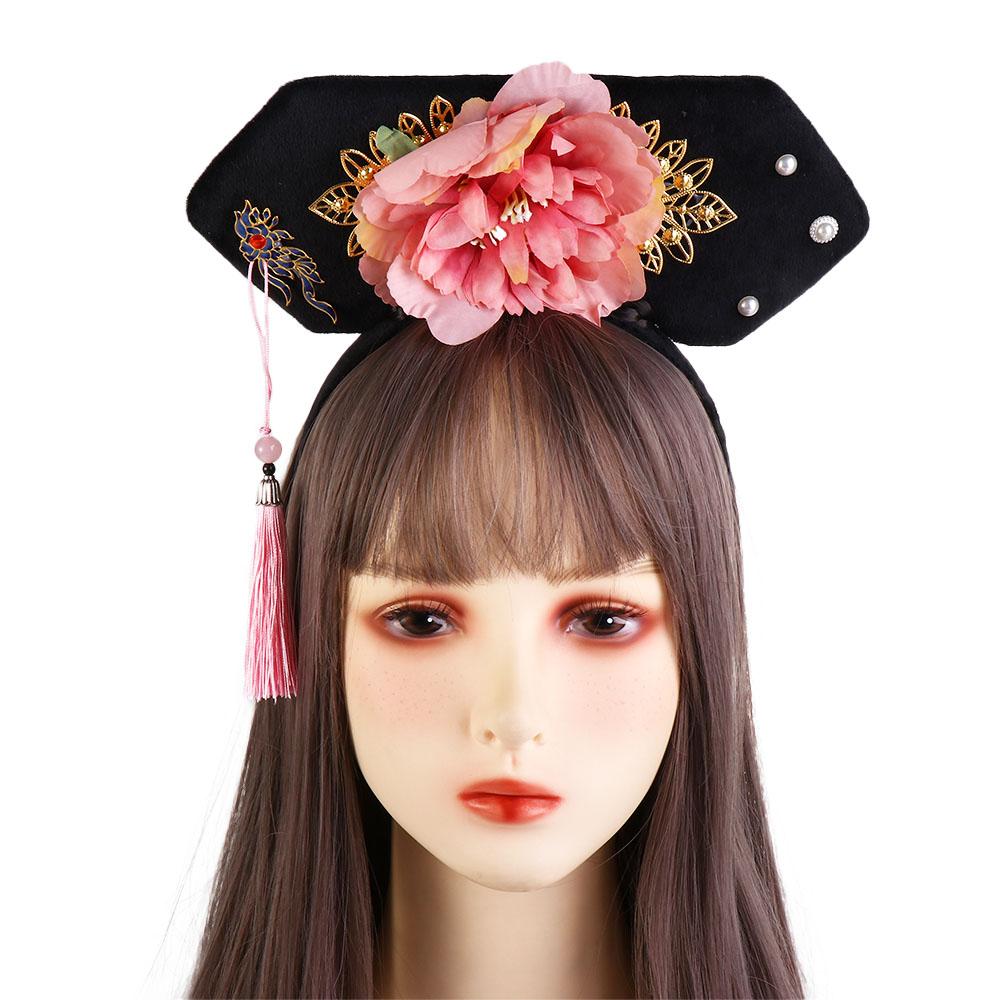 Headdress Flower Chinese Style Headwear Hanfu Hair Hoop Antique Headband Ancient Style Headwear