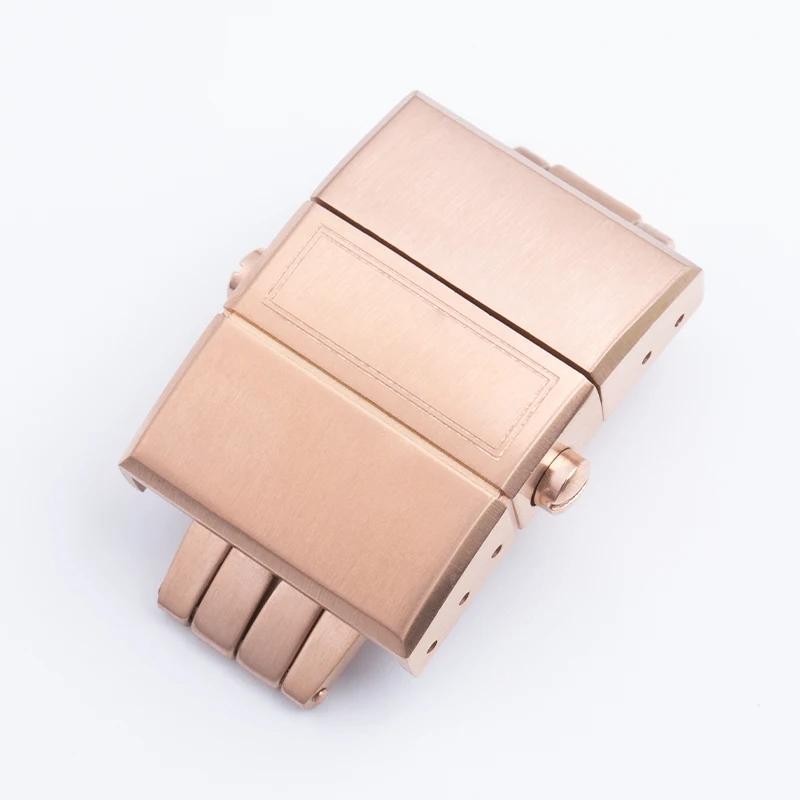 For Ulysse Nardin Athens Watch Strap Folding Buckle Rubber Silicone 316 Stainless Steel Butterfly Clasp Watchband Accessories 20