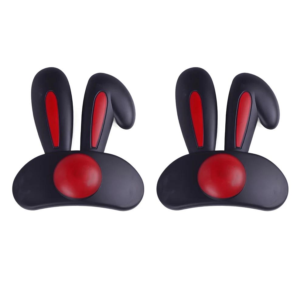 2Pcs Cute Rabbit Ears Helmet Decoration Universal Motorcycle Electric Car Helmet Styling Stickers Cycling Helmet Accessories