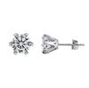 Classic 925 Sterling Silver 6.5mm 1ct D Color VVS Round Bright Cut Moissanite Stud Earrings for Men and Women Jewelry 