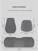 3D Fabric Car Seat Cushion Set - Breathable, Non-Slip, All Seasons, Suspended Style, Square Design.