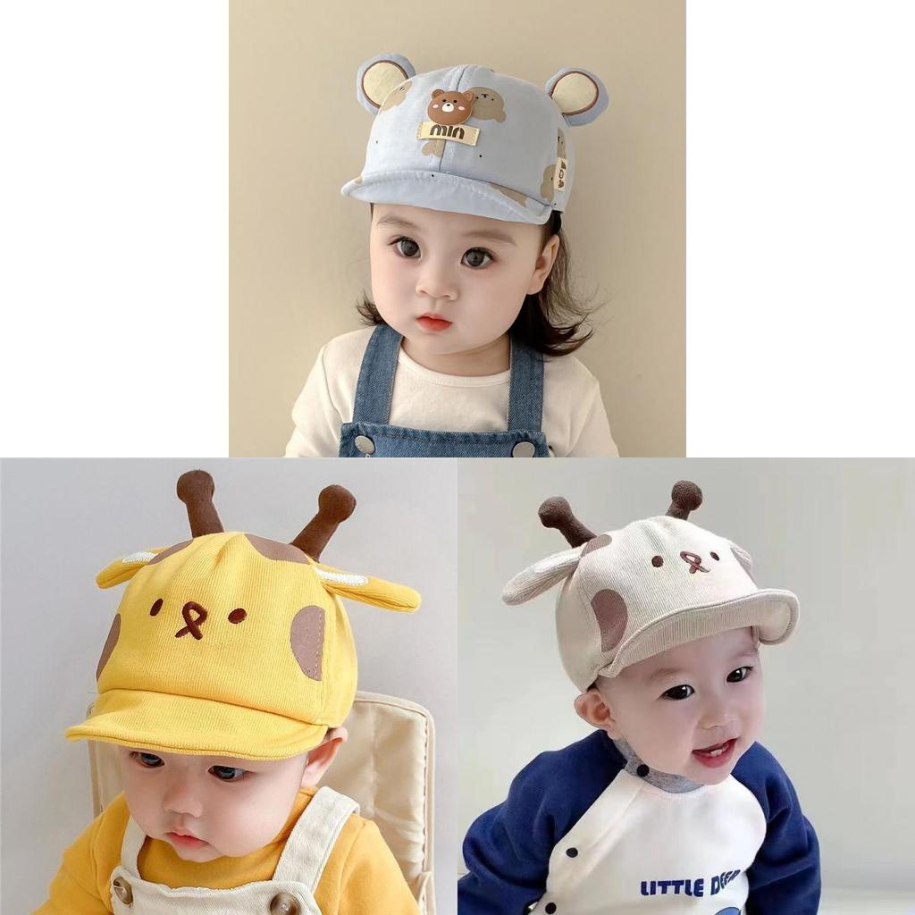Baby Sun Hat With Cute Giraffe Cartoon Design For Sun Protection And Toddler Comfort